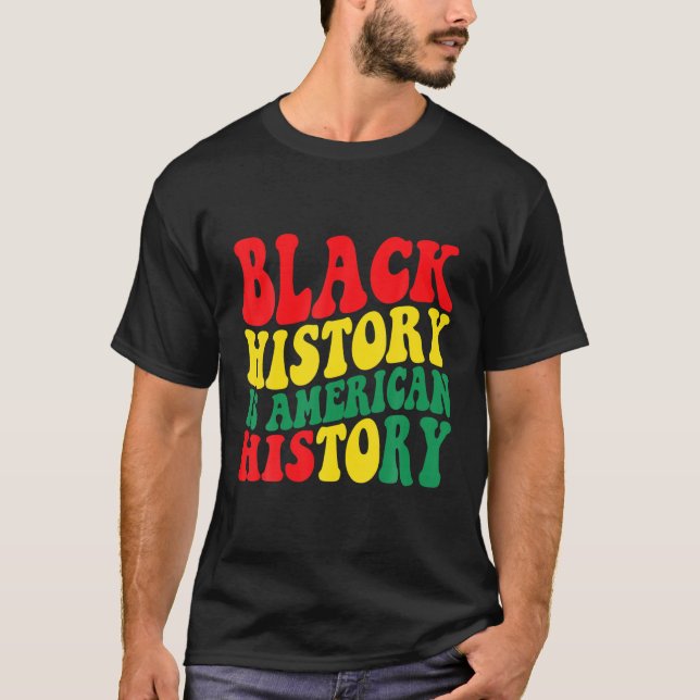 Camiseta História Negra História Americana África Negra (Frente)