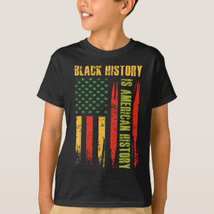 Camiseta História Negra História Americana Bandeira Dos EUA
