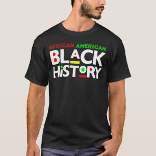 Camiseta História Negra Homens Africanos Americanos Mulher