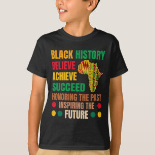 Camiseta História Negra Honrando o Passado Inspirando Homen