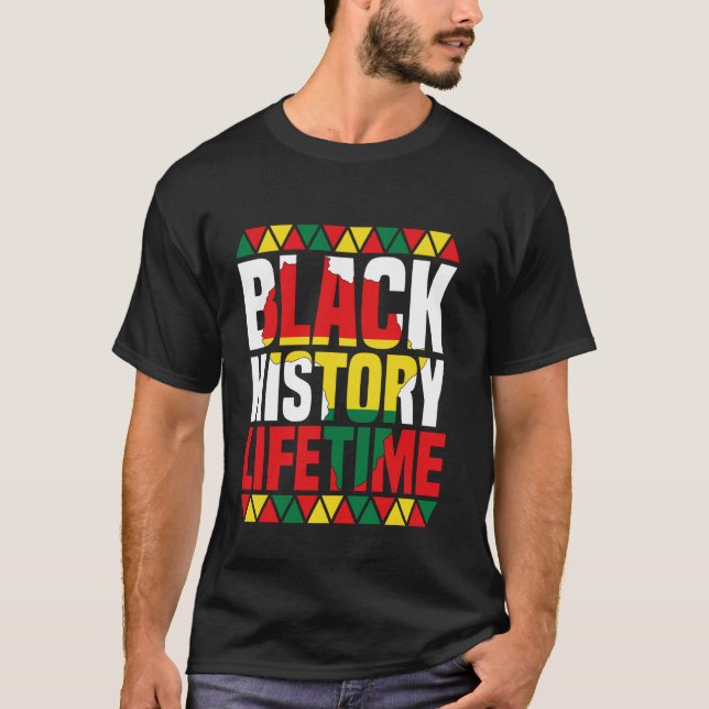 Camiseta História Negra Mês 2025 Afro-Americano (Frente)