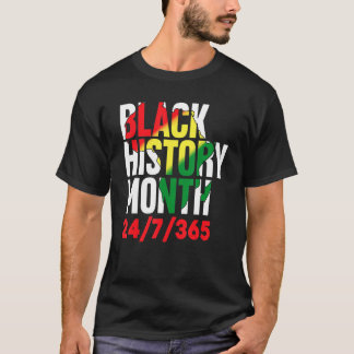 Camiseta História Negra Mês 2407365 Orgulho Negro Melanin W