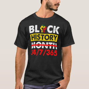 Camiseta História Negra Mês 247365 África Mapa Melanina 202