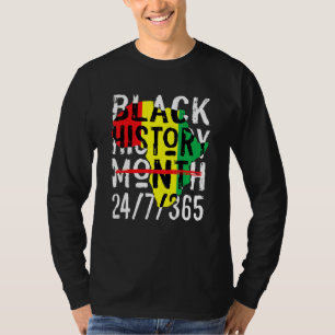 Camiseta História Negra Mês 247365 África Mapa Melanina 202