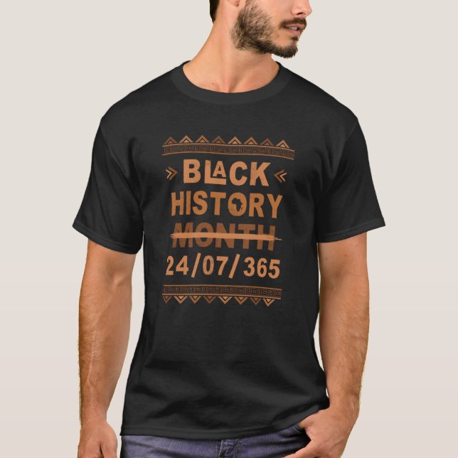 Camiseta História Negra Mês 247365 Afro Melanin Na moda 4 (Frente)