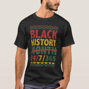 Camiseta História negra mês 247365 com bandeira africana