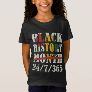 Camiseta História negra mês 247365 com bandeira do mapa afr