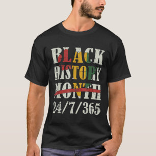 Camiseta História negra mês 247365 com bandeira do mapa afr