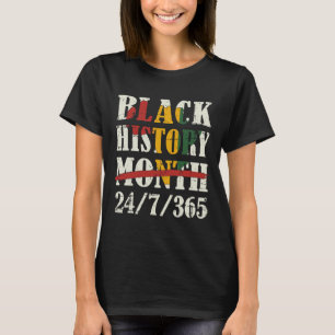 Camiseta História Negra Mês 247365 Com Bandeira Do Mapa Afr
