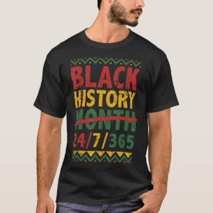 Camiseta História negra mês 247365 com bandeira do mapa afr