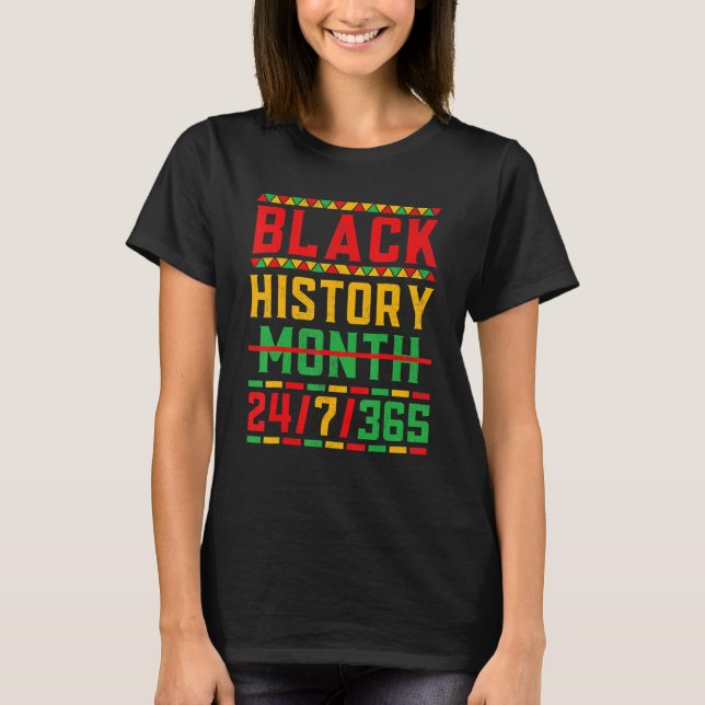 Camiseta História Negra Mês 247365 Orgulho Africano Melanin (Frente)