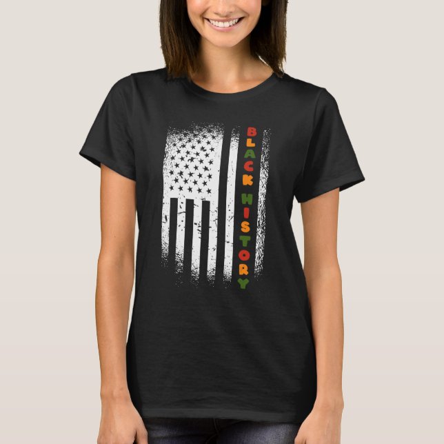 Camiseta História Negra Mês 247365 Orgulho Afro-Americano (Frente)