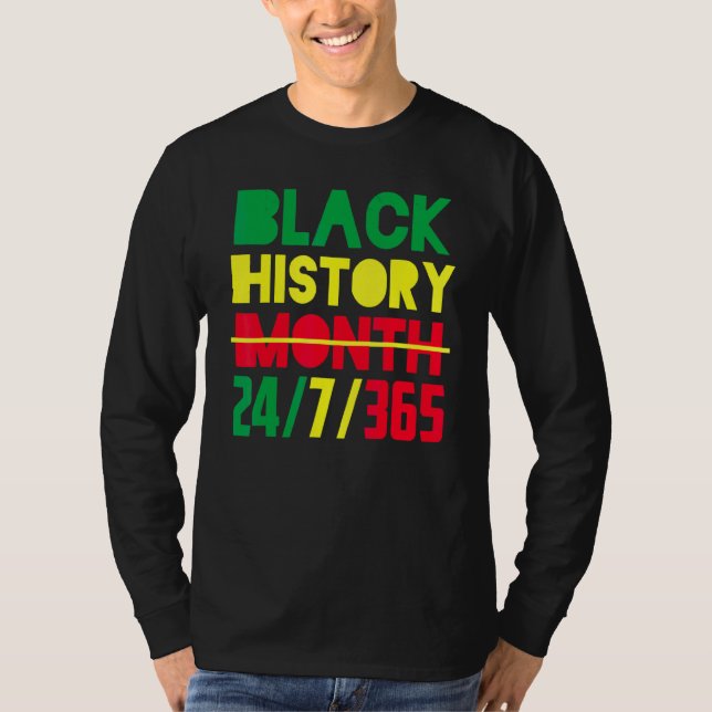 Camiseta História Negra Mês 247365 Orgulho Afro-Americano (Frente)
