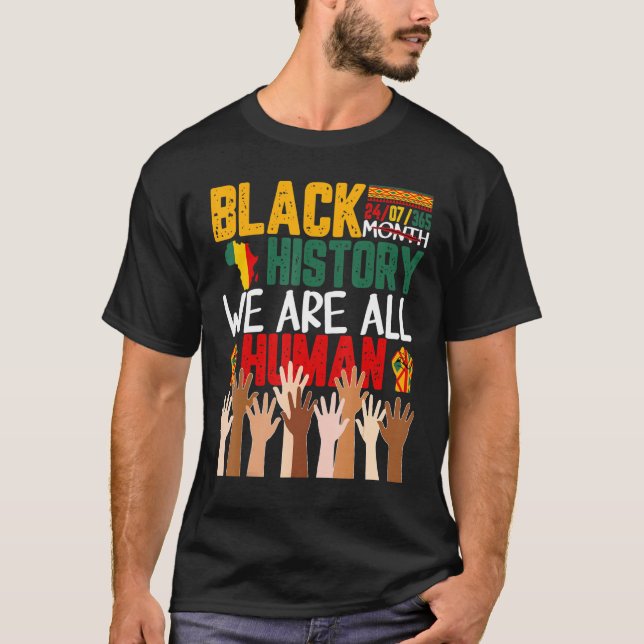 Camiseta História Negra Mês 247365 Somos Todos Humanos (Frente)