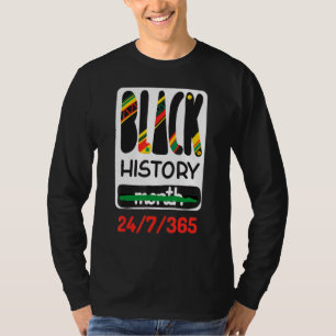 Camiseta História Negra Mês 24 7 365