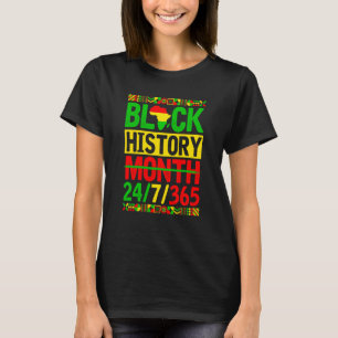Camiseta História Negra Mês 24 7 365