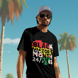 Camiseta História Negra Mês 24 7 365