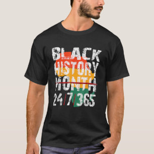 Camiseta História Negra Mês 24/7/365 África Para Mulhere
