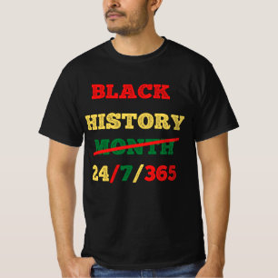Camiseta História Negra Mês 24/7/365 - HISTÓRIA NEGRA