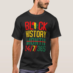 Camiseta História Negra Mês 24-7-365 História Negra Mês