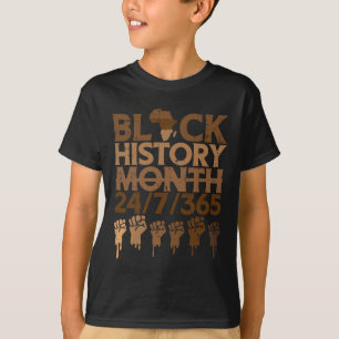 Camiseta História Negra Mês 24 7 365 Mulheres Africanas