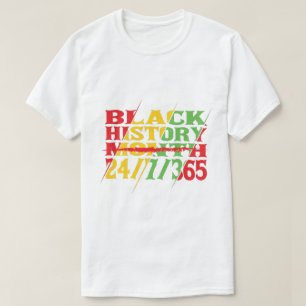 Camiseta História Negra Mês 24/7/365, Orgulho Negro, Afri