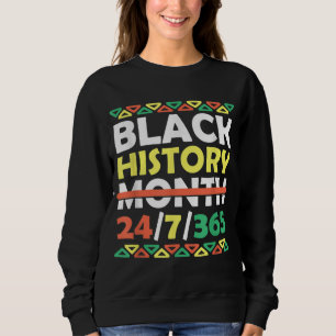 Camiseta História Negra Mês 24 7 365 Orgulho Negro Africano