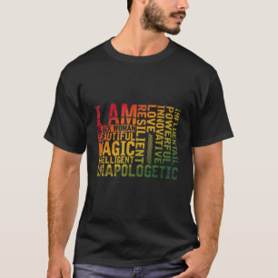 Camiseta História Negra Mês Africano Eu Sou Mulher Negra Be