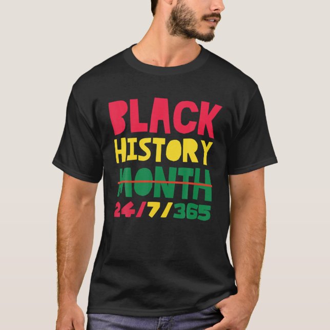 Camiseta História Negra Mês Afro-Americano (Frente)