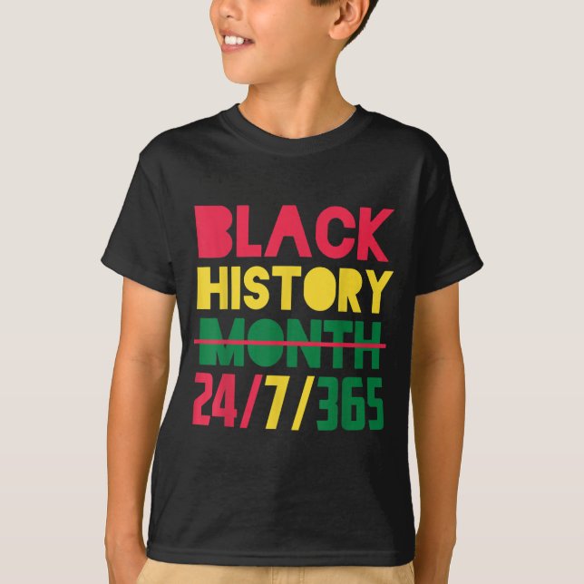 Camiseta História Negra Mês Afro-Americano (Frente)