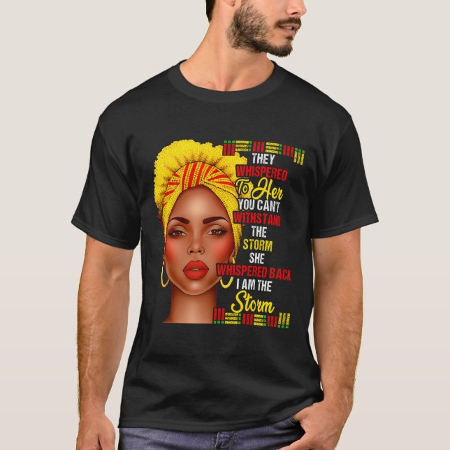 Camiseta História Negra Mês Afro Mulheres Negras Meninas Eu (Frente)