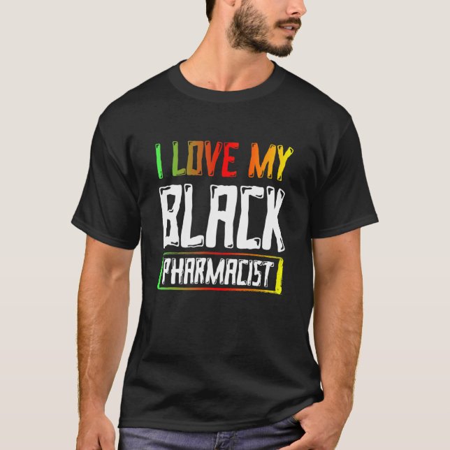 Camiseta História Negra Mês Ama Farmacêuticos Afro-american (Frente)
