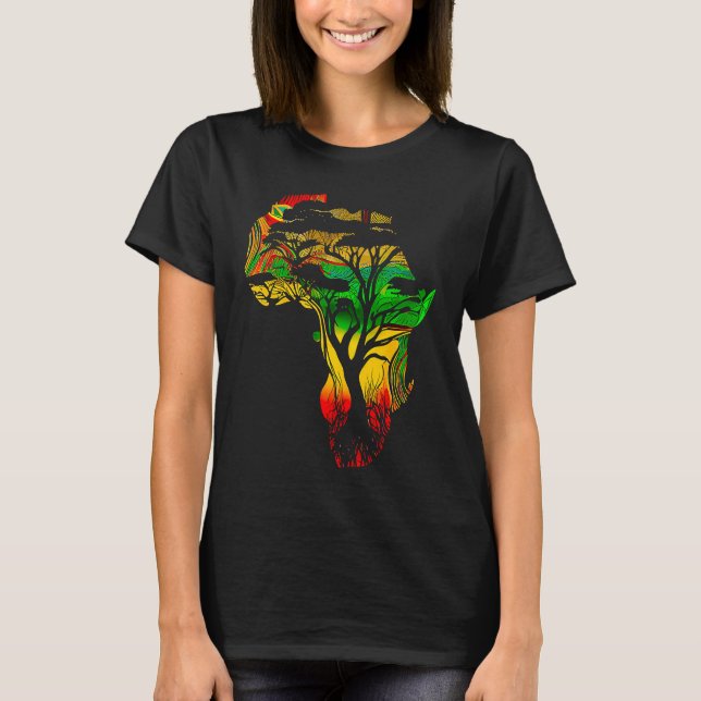 Camiseta História negra mês Ancestrais Afro-Americanos (Frente)