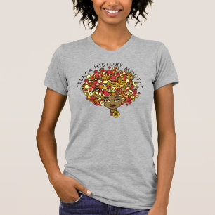 Camiseta História Negra Mês, bela mulher retrô