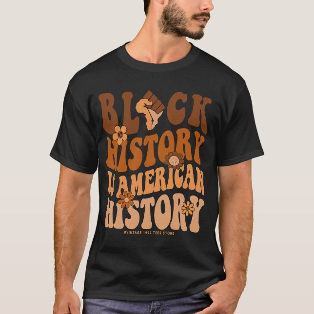 Camiseta História Negra Mês BLM Melanin Pride African Ame (Frente)
