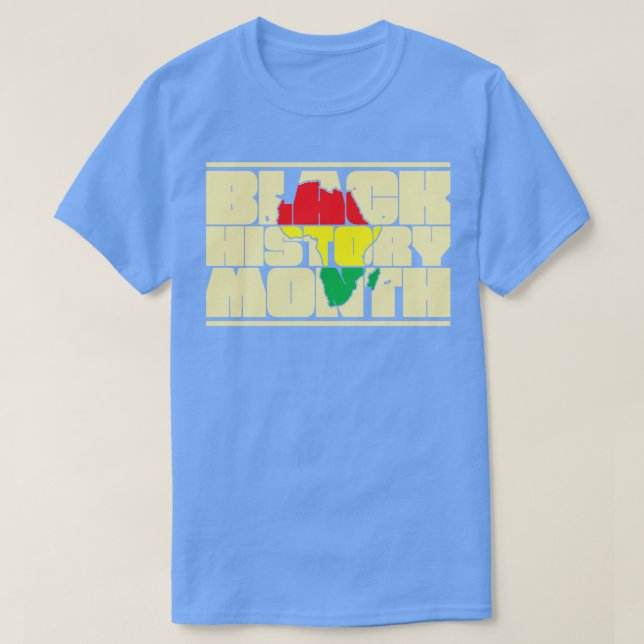 Camiseta História Negra Mês da História Americana Africana (Frente do Design)