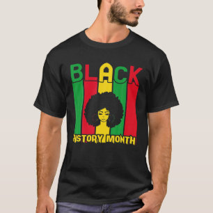 Camiseta História Negra Mês das Mulheres Afro Orgulho Afr