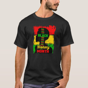 Camiseta História Negra Mês de Orgulho Negro Africano Menin