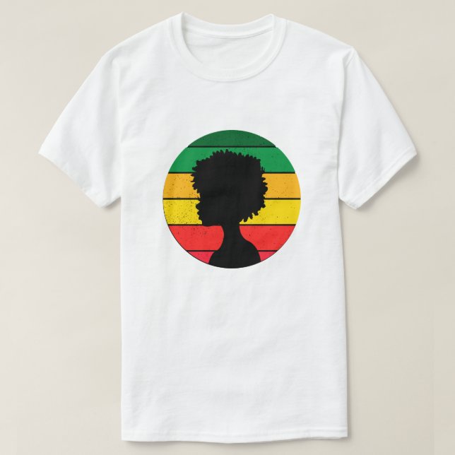 Camiseta História Negra Mês Depois do Orgulho Homens (Frente do Design)