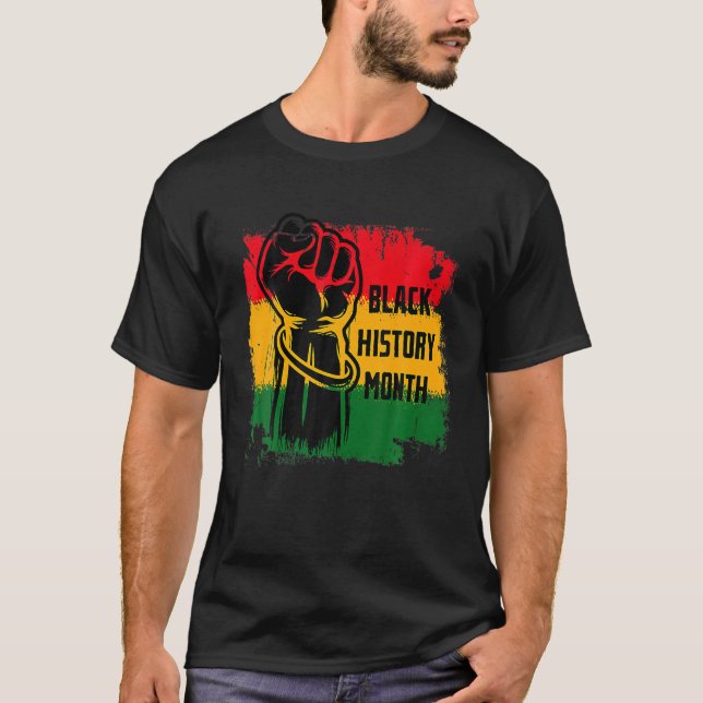 Camiseta História Negra Mês do Orgulho Africano BHM (Frente)