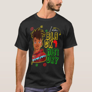 Camiseta História Negra Mês do Orgulho Africano Meninos G