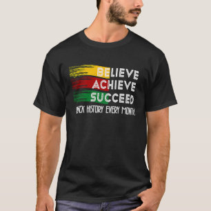 Camiseta História Negra Mês dos Estados Unidos Orgulhosos A