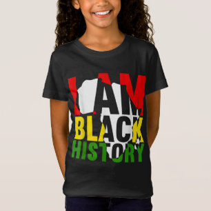 Camiseta História Negra Mês Eu Sou História Negra Melanin W