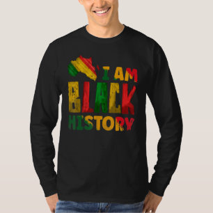 Camiseta História Negra Mês Eu Sou História Negra Orgulho A