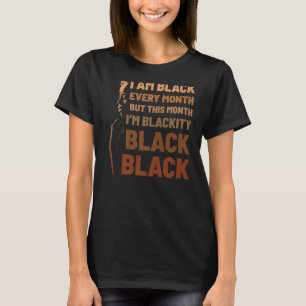 Camiseta História Negra Mês Eu Sou Negra Todo Mês Africano