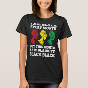 Camiseta História Negra Mês Eu sou Negra Todo Mês Negra