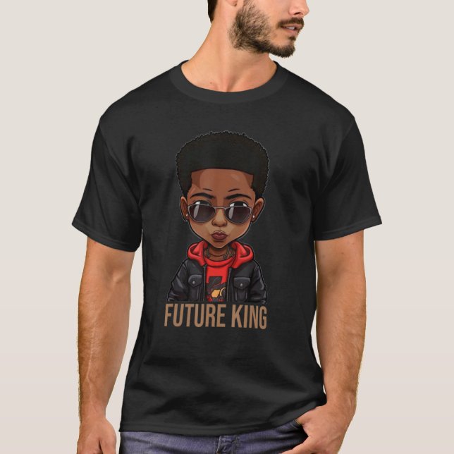 Camiseta História Negra Mês Futuro Rei Africano M (Frente)