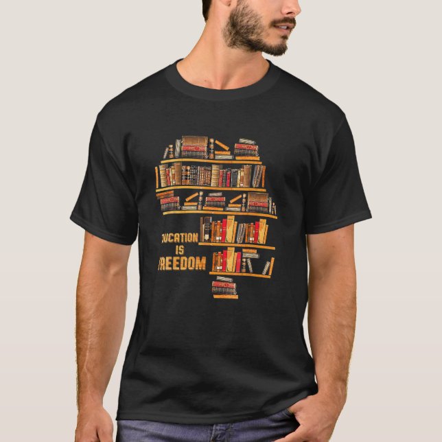 Camiseta História Negra Mês, História Negra, Educação É F (Frente)