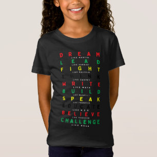 Camiseta História Negra Mês Líderes Africanos Americanos In