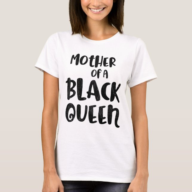 Camiseta História Negra Mês Mãe Rainha Dotada Rapariga (Frente)